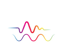 Sound waves vector illustration design template