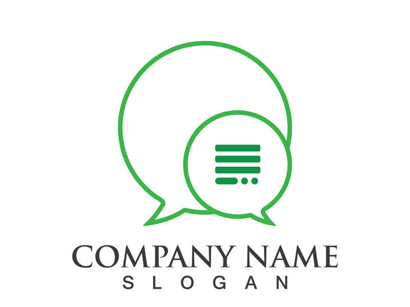 message bubble logo and symbol speech icon illustration