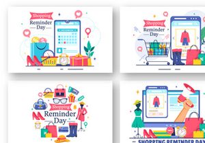 12 Shopping Reminder Day Illustration
