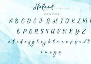 Haland - Modern Script Font