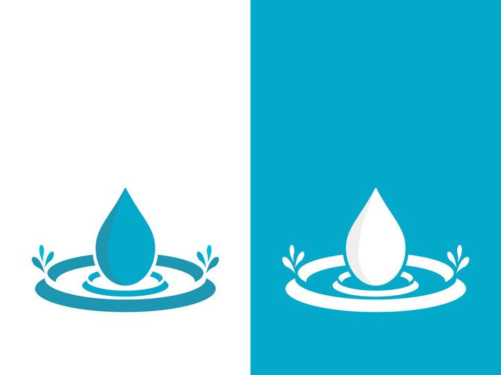 Background water drop logo icon vector illustration
