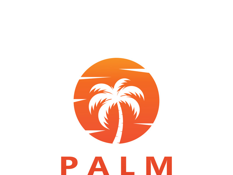 Unique and modern arabian palm tree logo design.