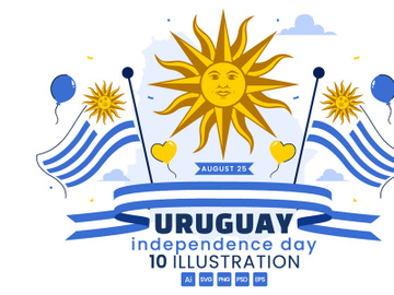 10 Uruguay Independence Day Illustration preview picture