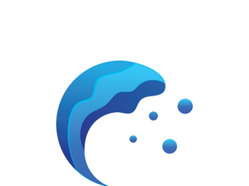 Ocean water wave wave logo design. preview picture