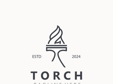 Torch logo Graphic, Olympics flame Modern Design Element simple minimalist preview picture