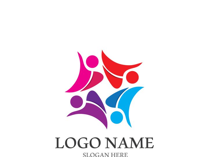 people group and community logo icon illustration design vector