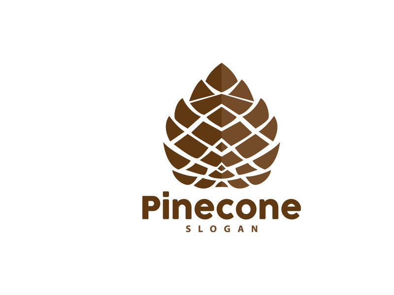 Pine Cone Logo, Elegant Luxury Pine Simple Design
