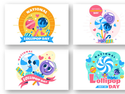 10 National Lollipop Day Illustration