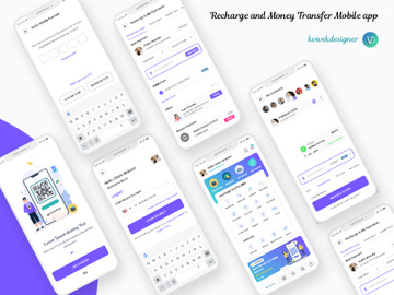 Recharge and Money Transfer Mobile App UI Kit preview picture