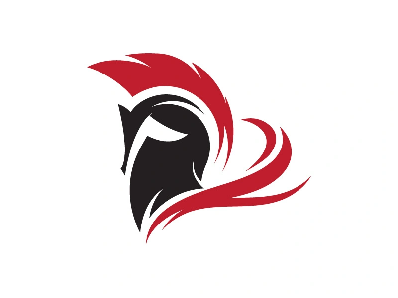 Spartan helmet icon illustration design