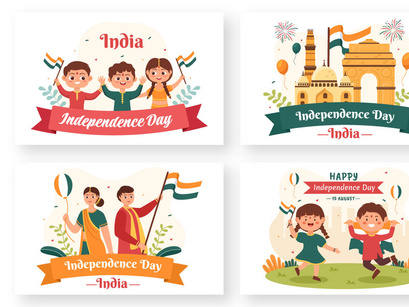 17 Happy Indian Independence Day Illustration
