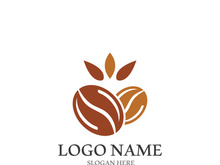 Coffee bean icon vector illustration template