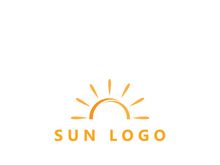 Creative and unique sun logo design.