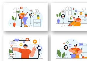 14 Influencer Daily Vlog Illustration