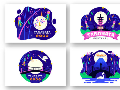 10 Tanabata Japan Festival Illustration