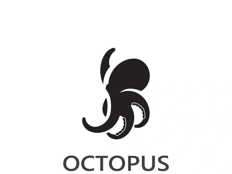 Octopus logo image design icon illustration animal vector