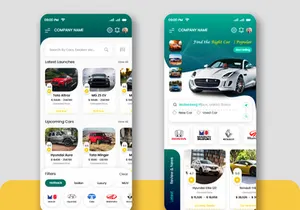 Cars Portal or Buy and Sell Cars Store Mobile App UI Kit