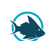 Fish logo icon template creative vector symbol