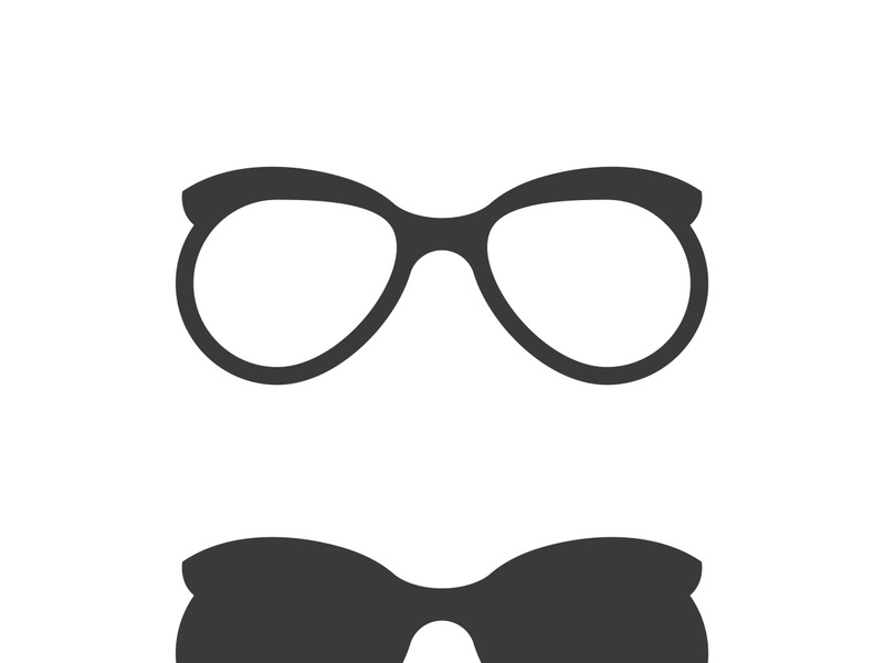 Glasses symbol vector icon