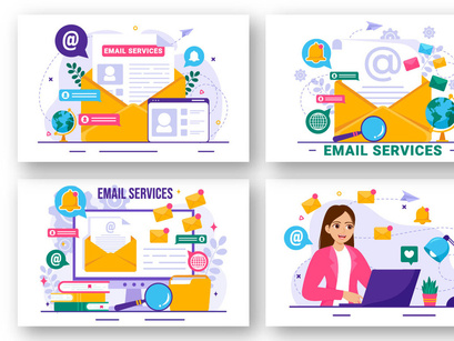 12 Email Service Illustration