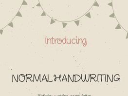 Normal handwriting font for branding, posters, invitations, social media graphics, and any creative projects preview picture