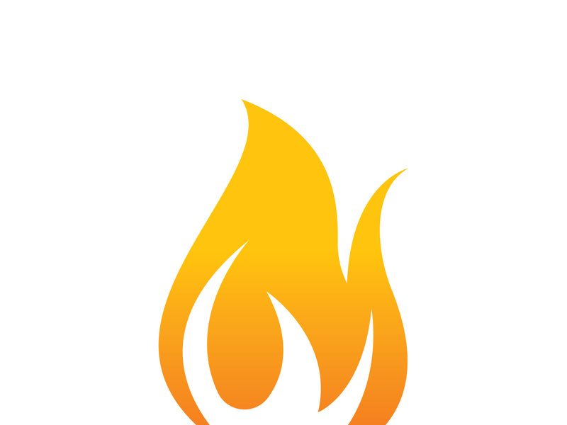 Fire logo design illustration and fire symbol icon vector