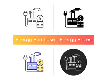 Energy price for industry icon preview picture