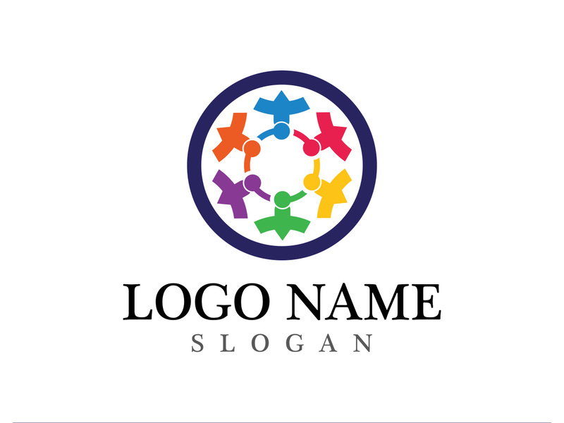 Community logo and symbol vector icon template