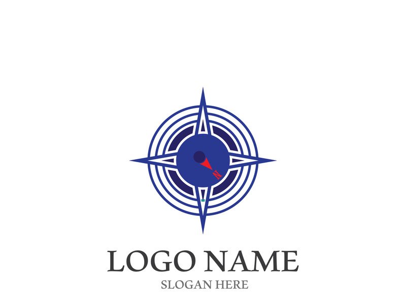 Compass logo template vector icon illustration design