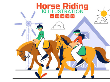 10 Horse Riding Practice Illustration preview picture