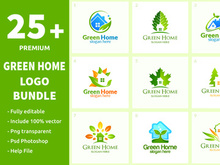25+ Green Home Logo Bundle