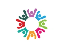 Community peole team group colorful logo