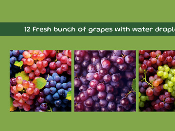 Fresh bunch of grapes with water droplets preview picture