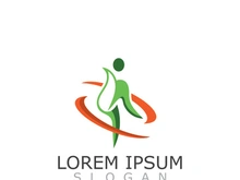 People active abstract logo business and healthy design vector template