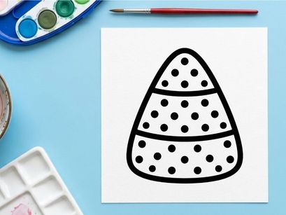 Ilustración de cono de helado de lunares para Halloween. Gráfico de postre caprichoso con patrón de puntos juguetón y diseño festivo.