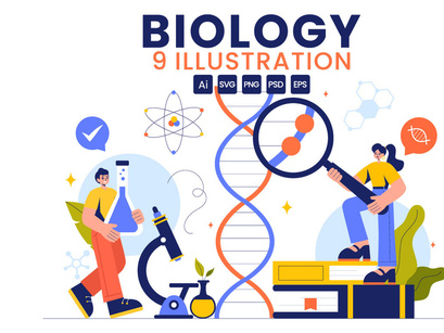 9 Biotechnology and Genetics Illustration