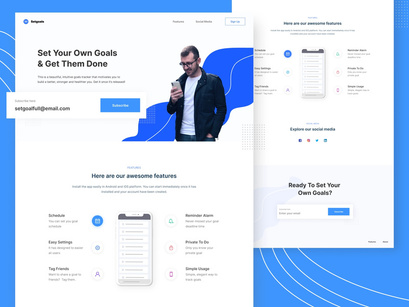 Setgoals - Subscription Landing Page