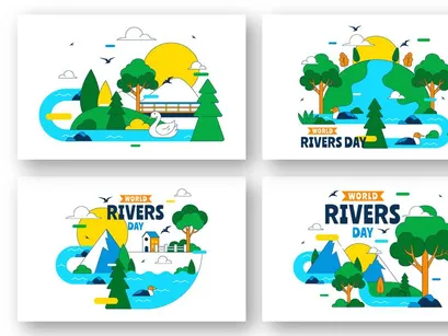 10 World Rivers Day Illustration