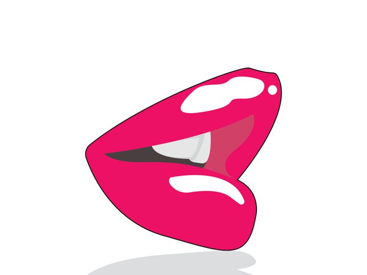 Woman's lips icon vector illustration design template