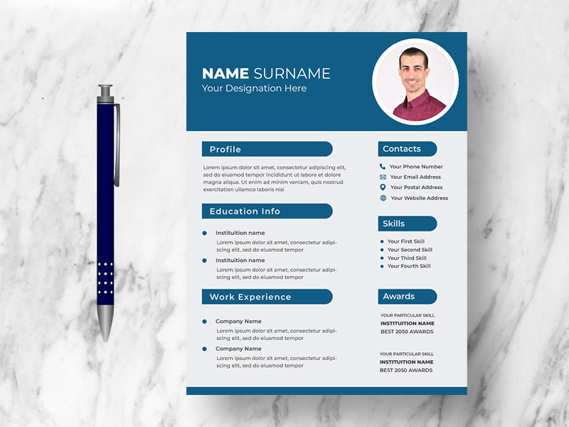 Modern Resume CV Template Ver-13