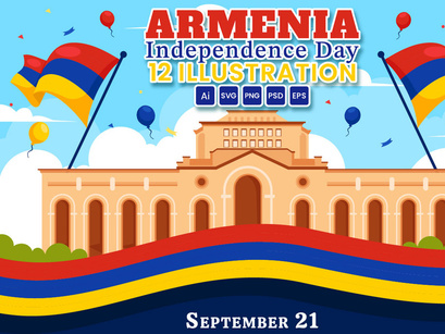 12 Armenia Independence Day Illustration