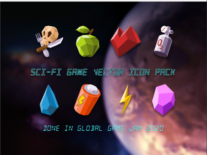 free (scifi game) vector icon set