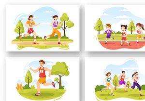13 Marathon Race Sport Illustration