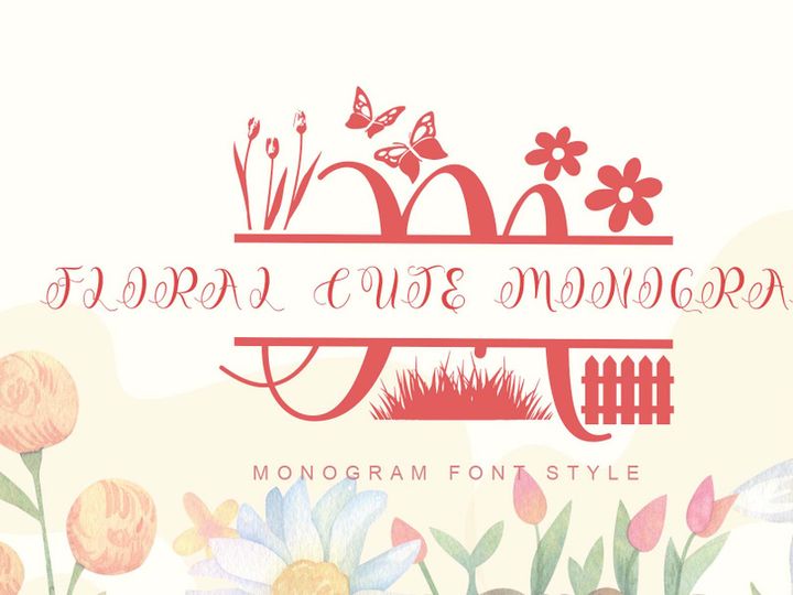 Floral Cute Monogram