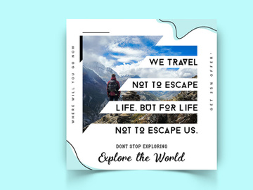 Travel Explorers Social Media Post Template preview picture