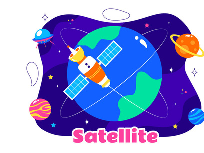 10 Satellite Internet Technology Illustration