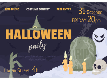 Halloween party banner template preview picture