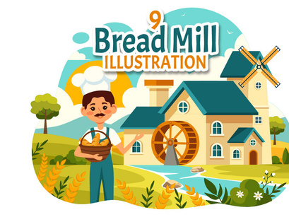 9 Bread Mill Design Illustration