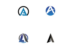 Abstract logo initial letter A element.