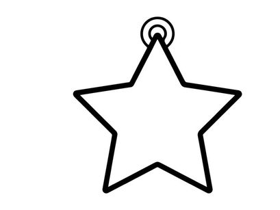 Hanging star-shaped radio antenna ornament for Halloween. Wireless signal icon decoration with spooky holiday theme.